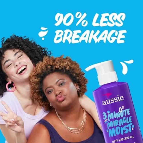 Aussie 3 Minute Miracle Moist Deep Conditioner Triple Pack | 492ml (16 Fl Oz Each) for Dry, Curly, Color-Treated Hair thumbnail 4