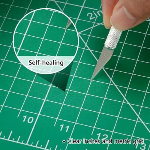 WORKLION 12" x 18" Self Healing PVC Cutting Mat, Double Sided, Gridded Rotary Cutting Board for Craft, Fabric, Quilting, Sewing, Scrapbooking thumbnail 4