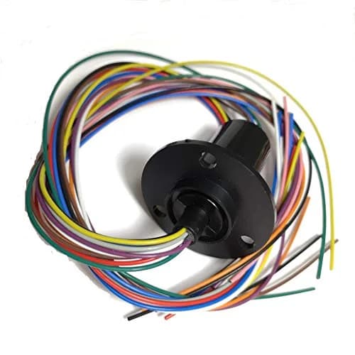 Taidacent 12 Wires 5A Slip Ring Collector Ring Rotary Electrical Contact Connector | Gold-Gold Contact for 360° Rotation thumbnail 3