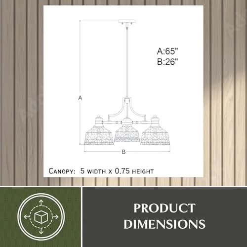 VAXCEL Beloit 3 Light Satin Nickel Farmhouse Chandelier Clear Glass | Modern Country Style thumbnail 6