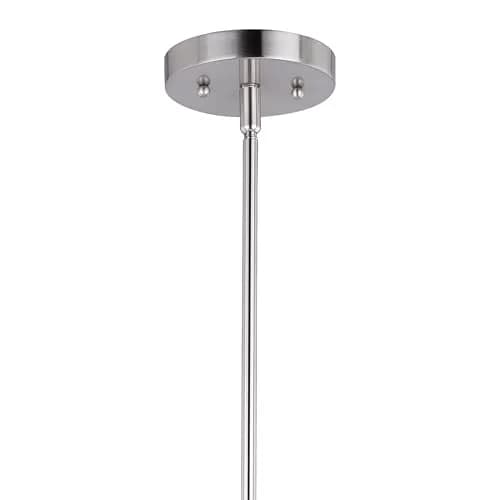 VAXCEL Beloit 3 Light Satin Nickel Farmhouse Chandelier Clear Glass | Modern Country Style thumbnail 8
