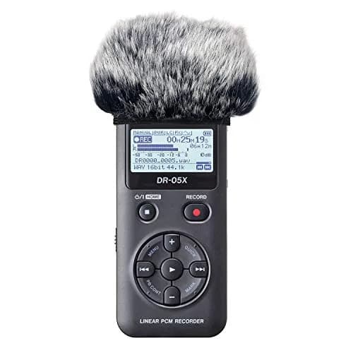 YOUSHARES DR05X Windscreen Muff for Tascam DR-05X DR-05 Portable Recorders | Artificial Fur Wind Screen thumbnail 2