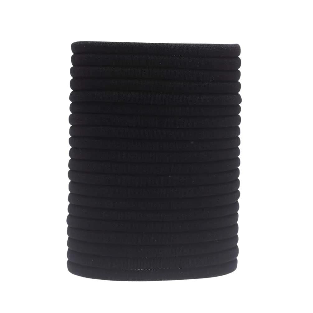 inSowni 50 Pack Super Soft Stretchy Nylon Headbands for Babies, Toddlers, and Women | 22cm (8.6") Unstretched Circumference — Black