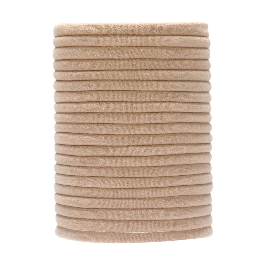 inSowni 50 Pack Super Soft Stretchy Nylon Headbands for Babies, Toddlers, and Women | 22cm (8.6") Unstretched Circumference — Khaki