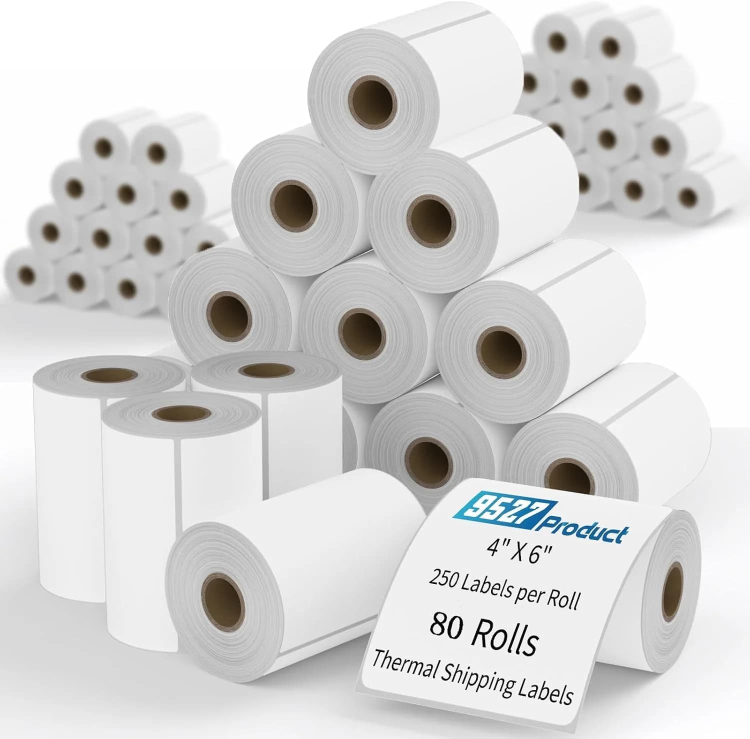 9527 Product 4x6 Direct Thermal Shipping Labels, 20000 Labels (80 Rolls) | Compatible with Zebra Printers