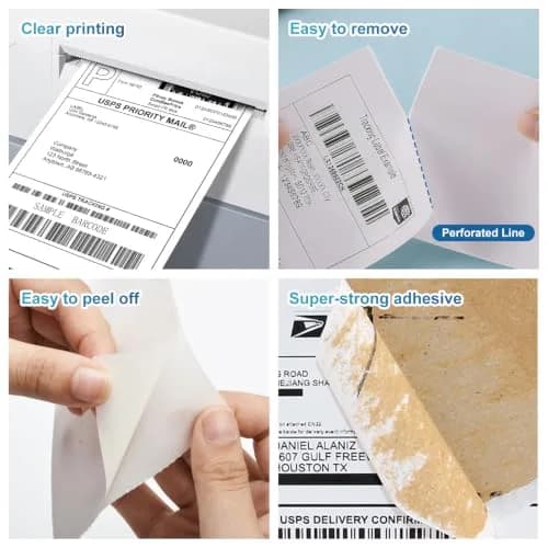9527 Product 4x6 Direct Thermal Shipping Labels, 20000 Labels (80 Rolls) | Compatible with Zebra Printers thumbnail 4