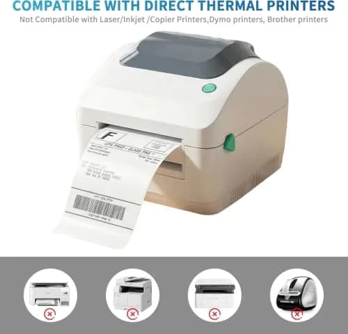 9527 Product 4x6 Direct Thermal Shipping Labels, 20000 Labels (80 Rolls) | Compatible with Zebra Printers thumbnail 5