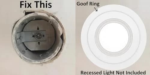 HARRRRD Gloss White Goof Trim Ring 5 Pack for 4" Recessed Cans | Outer 6.7" Inner 4.25" Plastic Trim thumbnail 5