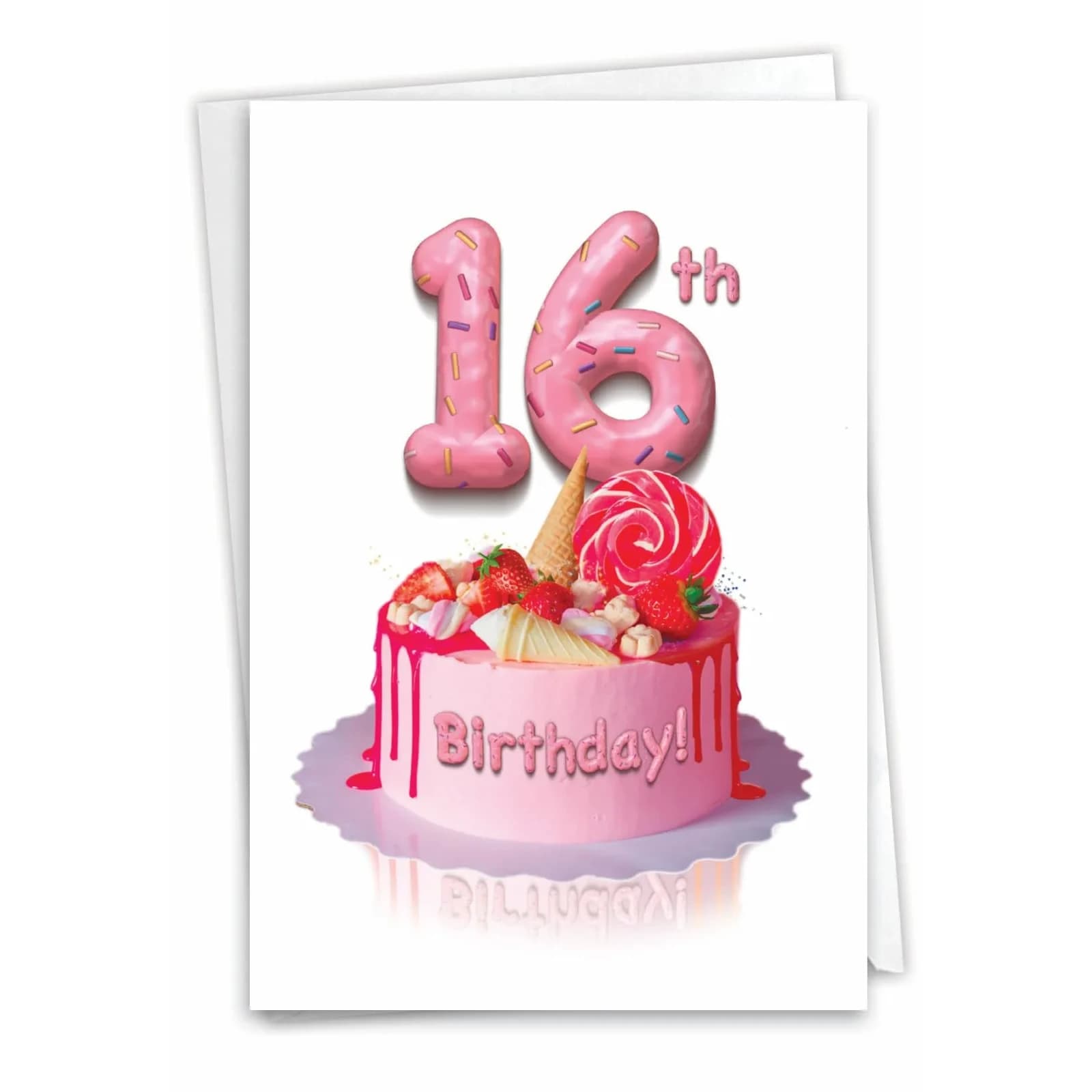The Best Card Company 21st Happy Birthday Card with Envelope | Milestone Bday Cake, 21 Years Old, Congrats Notecard (1 Card, 5x7 Inch) — Big Day Milestones 16