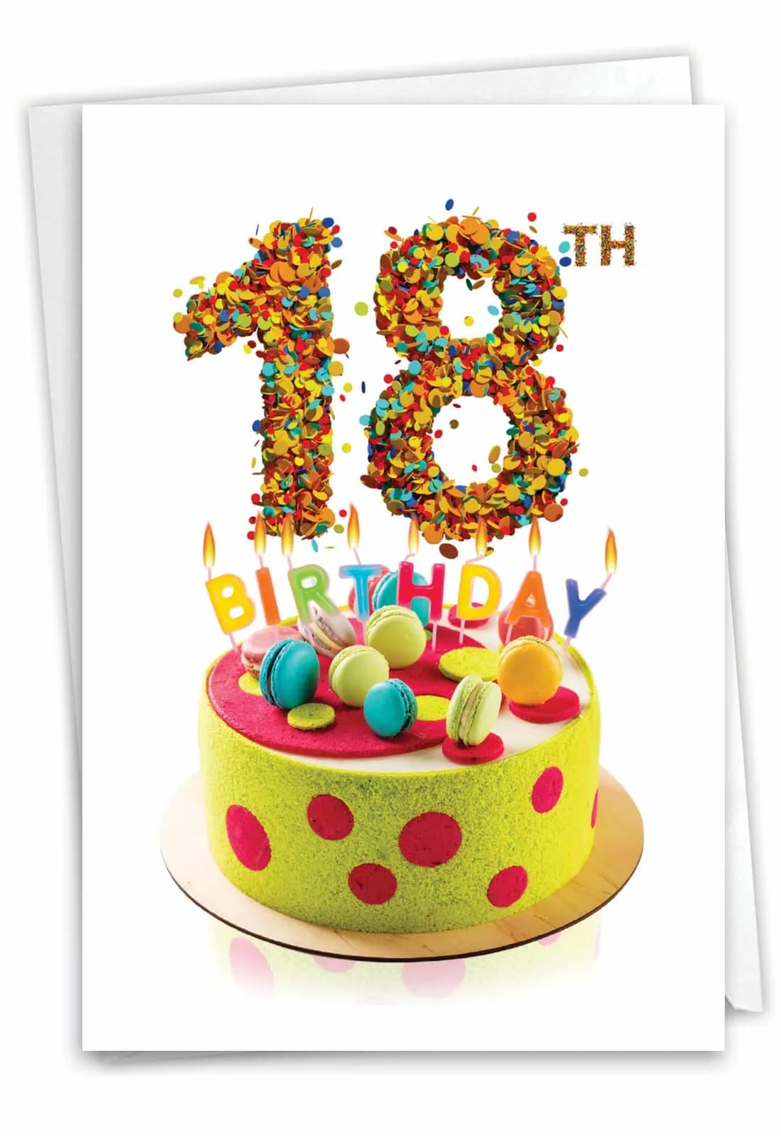 The Best Card Company 18th Happy Birthday Greeting Card 12.95 cm x 17.15 cm | Milestone Birthday Celebration — Big Day Milestones 18