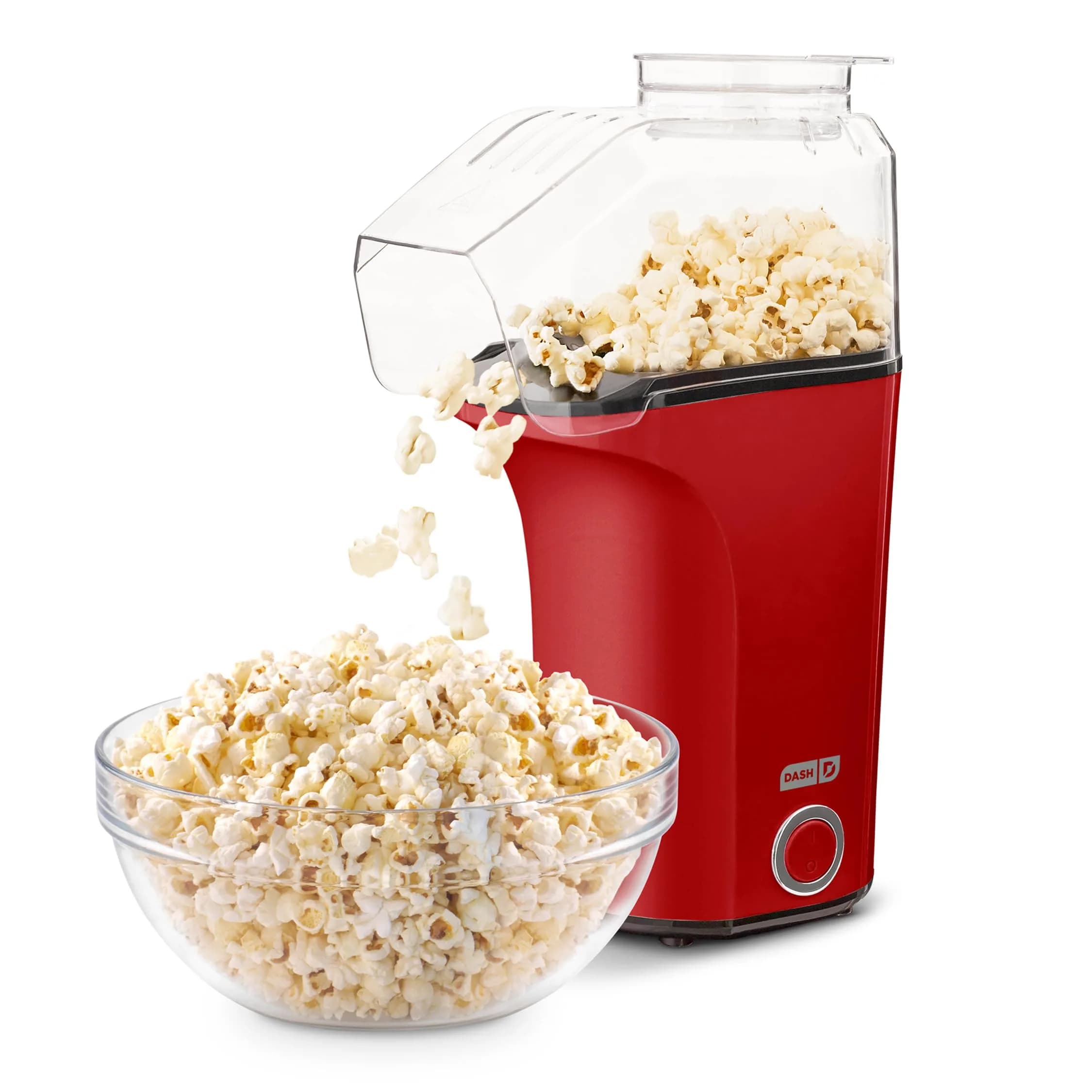 Dash Fresh Pop Popcorn Maker 16-Cup Red | Oil-Free Hot Air Popper for Family & Movie Nights