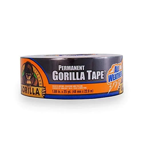 Gorilla All Weather Duct Tape Black 1.88" x 25 yd (4-Pack) | UV & Temperature Resistant Waterproof Tape for Outdoor Repairs thumbnail 2