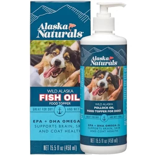 Alaska Naturals Wild Alaskan Fish Oil Supplement for Dogs Skin and Coat 15.5 oz | EPA DHA Omega-3 Fatty Acids Support thumbnail 1