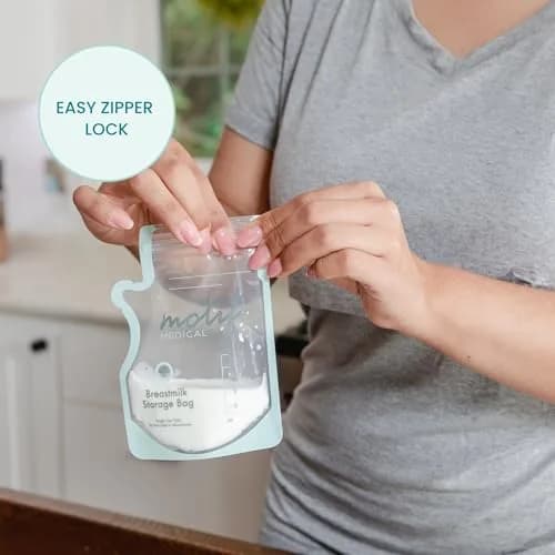 Motif Medical Breastmilk Storage Bags 6 oz (90 Count) | BPA-Free, Leak-Proof, Easy-Pour Spout thumbnail 7