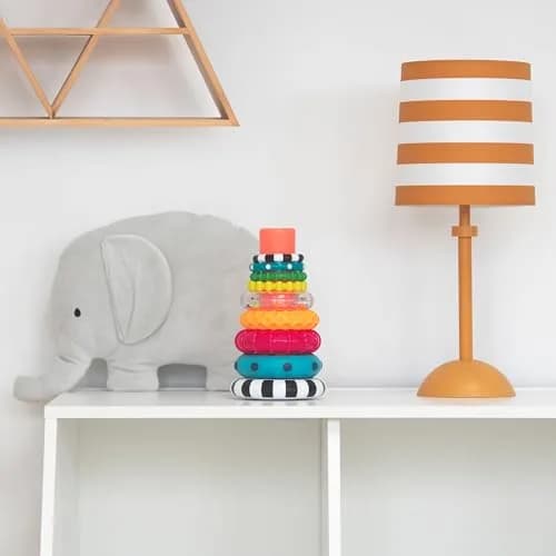 Sassy Stacks of Circles Stacking Ring STEM Learning Toy | 9 Pieces, 6-24 Months thumbnail 6