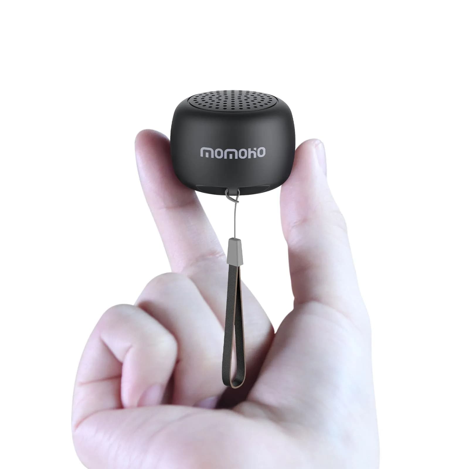 MOMOHO Mini Bluetooth Speaker Wireless, Tiny Portable Speaker with Mic & TWS, Black - main product image