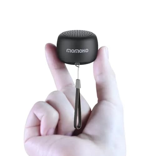 MOMOHO Mini Bluetooth Speaker Wireless, Tiny Portable Speaker with Mic & TWS, Black thumbnail 1