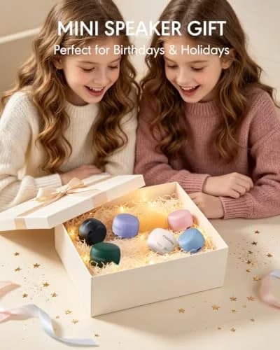 MOMOHO Mini Bluetooth Speaker Wireless, Tiny Portable Speaker with Mic & TWS, Black thumbnail 7