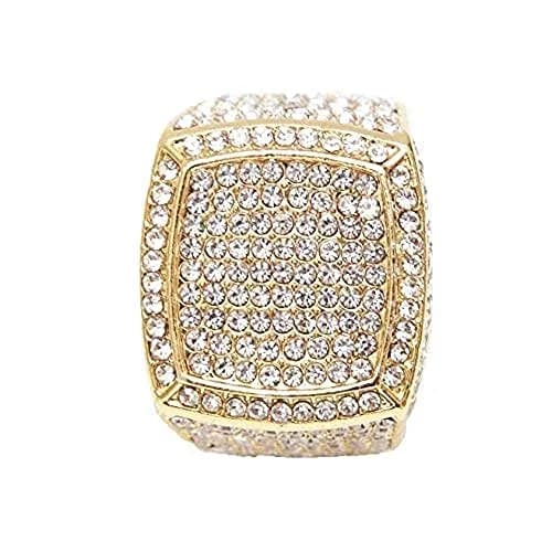 Charles Raymond Gold Oversize Hip Hop Ring with Crystals | Size 9 (US) thumbnail 7