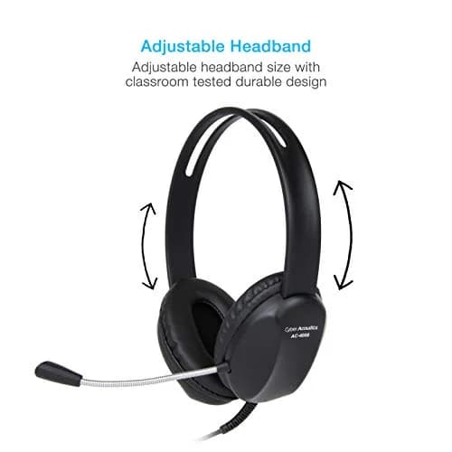 Cyber Acoustics AC-4000 Stereo PC Headset with TuffCord, 20 Pack | Durable Wired Headset for Office & Classroom thumbnail 3