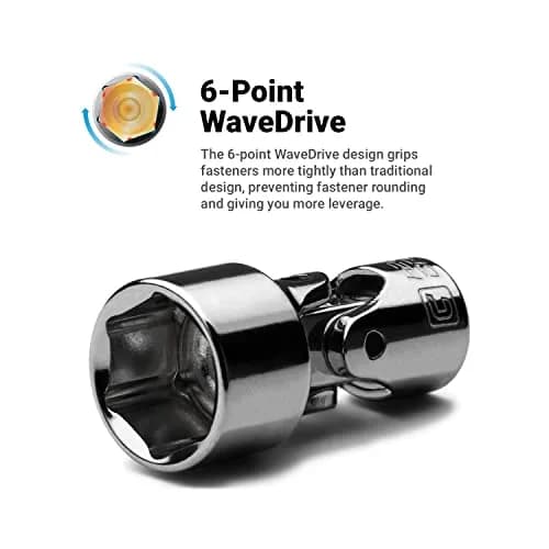 Capri Tools 5 mm Universal Socket, 1/4-Inch Drive, 6-Point Metric | 40-Degree Working Angle for Tight Spots thumbnail 4