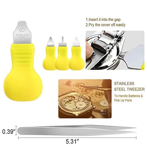 ONEBOM Watch Press Tool Set 18-50mm | Professional Watch Repair Kit with 12 Dies, Tweezers, and Blades thumbnail 5
