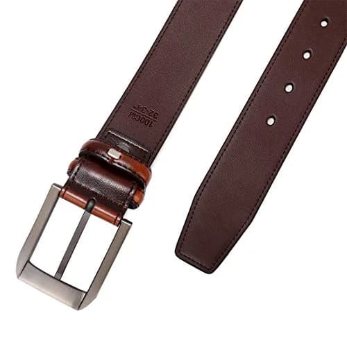 beltox fine Men's Genuine Leather Jeans Belt 38mm (1.5") Wide | Cognac, Size 36-37 thumbnail 4