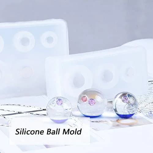 DyAi Silicone Ball Mold Orbs Pendant Universe Spheroid Resin Epoxy Mold | Reusable Jewelry Casting thumbnail 4