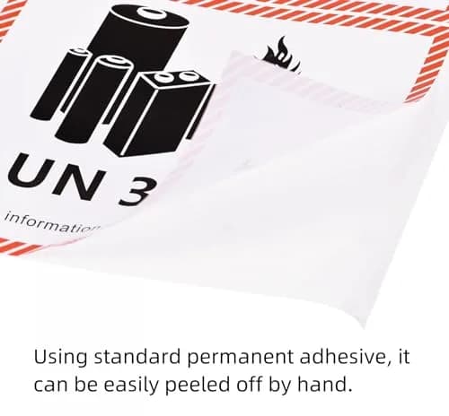 HYBSK UN3480 Lithium Ion Battery Transport Caution Warning Labels 4.7" x 4.3" | 50 Adhesive Stickers thumbnail 3