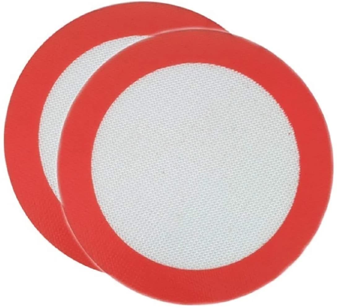 MosBug Round Silicone Baking Mat Set of 2, 8.5 inch (21.59 cm) | Non-Stick & Reusable Baking Sheets - main product image