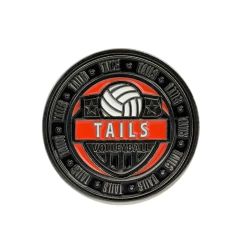 Tandem Sport Volleyball Flip Coin - Heads and Tails Sport Coin for Coin Toss - Includes 1 Coin | Zinc Alloy, 1.5" Diameter thumbnail 3