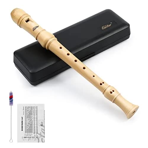 Eastar German Maple Wooden C Soprano Recorder Kit | Beginner-Friendly, 3-Piece Set with Case & Accessories thumbnail 1