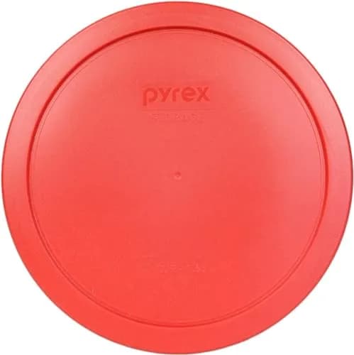 Pyrex 7402-PC 6 and 7-Cup Red Food Storage Lids (2-Pack) | Made in USA, BPA-Free, Dishwasher Safe thumbnail 2