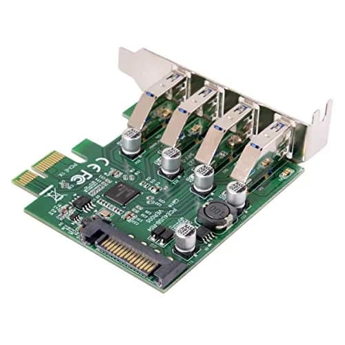 ChenYang 4 Port PCI-E 1X to 4 USB 3.0 HUB Expansion Card Adapter with 80/120mm Bracket | PCIe Gen2 Mode thumbnail 5