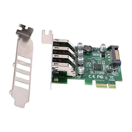 ChenYang 4 Port PCI-E 1X to 4 USB 3.0 HUB Expansion Card Adapter with 80/120mm Bracket | PCIe Gen2 Mode thumbnail 6