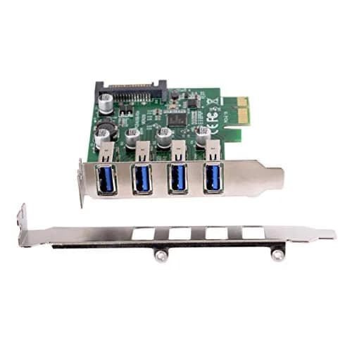 ChenYang 4 Port PCI-E 1X to 4 USB 3.0 HUB Expansion Card Adapter with 80/120mm Bracket | PCIe Gen2 Mode thumbnail 8
