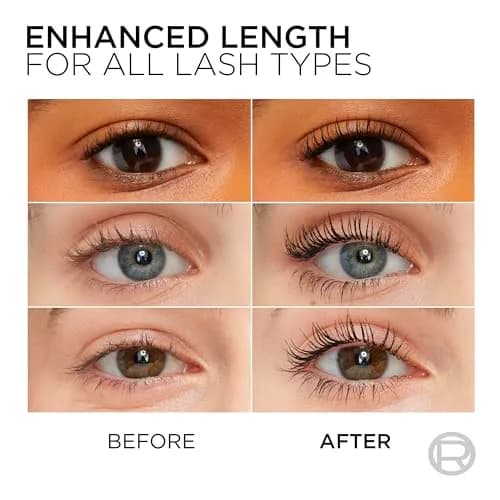 L'Oreal Paris Telescopic Original Waterproof Mascara Black 8ml (0.27 Fl Oz) | Lengthens Lashes Up to 60% thumbnail 3