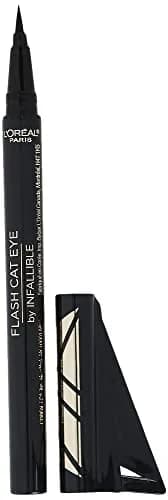 L'Oreal Paris Infallible Flash Cat Eye Waterproof Liquid Eyeliner, Black, 12ml (0.44 oz) | Precision Winged Eyeliner thumbnail 1