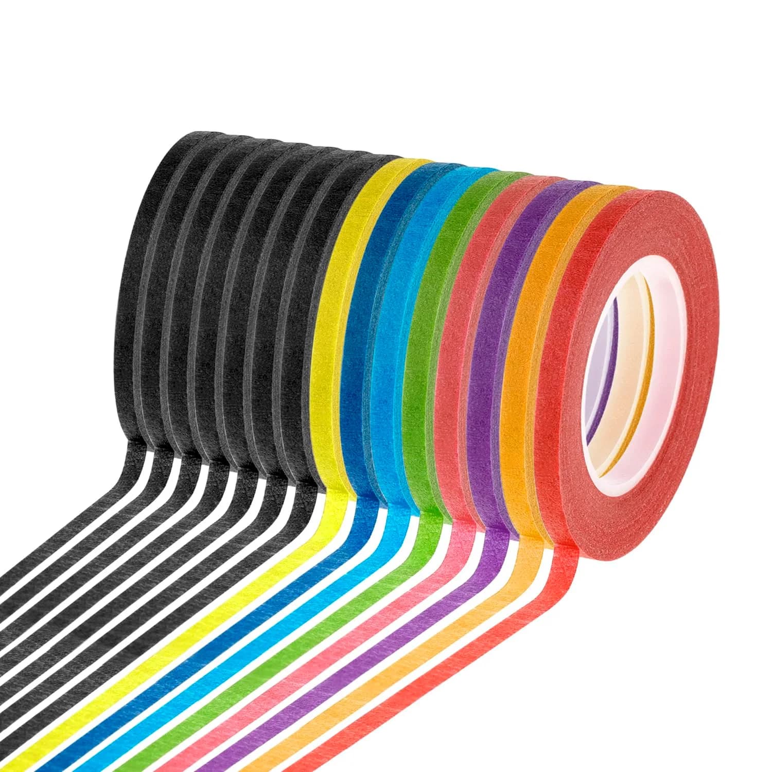 cridoz Whiteboard Tape 15 Rolls 1/8 Inch | Low-Tack Paper Grid Lines for Crafts & Surfaces - main product image