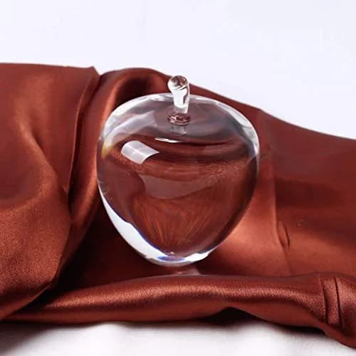 H&D HYALINE & DORA Clear Crystal Glass Apple Paperweight 80mm (3.15 inch) | Decorative Figurine for Desk Office Home Bookshelf Display thumbnail 4