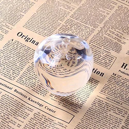 H&D HYALINE & DORA Clear Crystal Glass Apple Paperweight 80mm (3.15 inch) | Decorative Figurine for Desk Office Home Bookshelf Display thumbnail 5