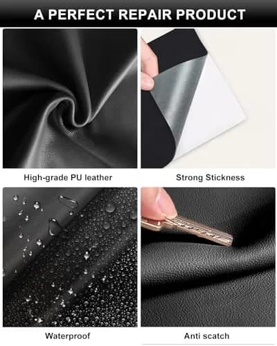 Numola Leather Repair Patch, 8×11 Inch Self-Adhesive Light Brown | Waterproof, Strong & Easy to Use thumbnail 4