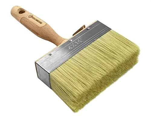 ROLLINGDOG 5.5" Deck Stain Limewash Brush | 14cm Wide Imitation Bristle for Walls, Decks, Fences thumbnail 1
