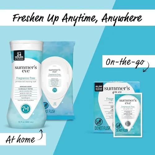 Summer's Eve Fragrance Free Feminine Wipes | Gentle pH-Balanced Cleansing for Sensitive Skin (70-120 chars) thumbnail 5