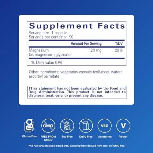 Pure Encapsulations Magnesium Glycinate 90 Capsules thumbnail 2