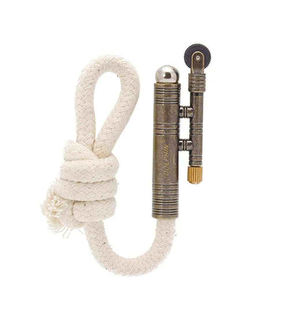 Ambrogio.L Vintage Rope Lighter No Flame Windproof Camping Outdoors | WWII Covert Metal - main product image
