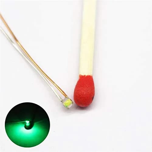 Bowerful 25pcs Pre-soldered Micro Litz Wired Leads Green SMD LED 0603 | High Luminance & Compact Design thumbnail 1