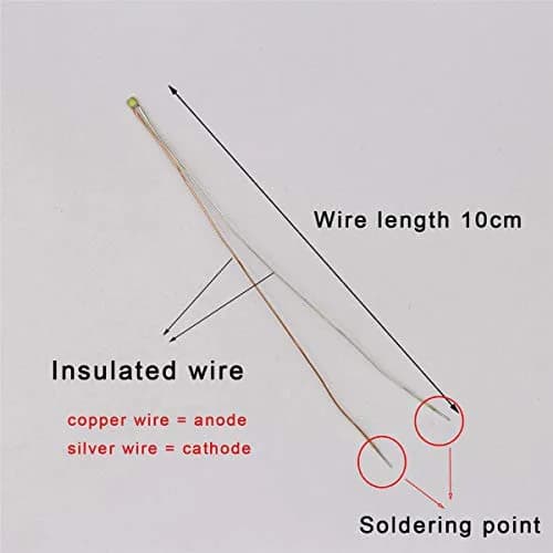 Bowerful 25pcs Pre-soldered Micro Litz Wired Leads Green SMD LED 0603 | High Luminance & Compact Design thumbnail 4