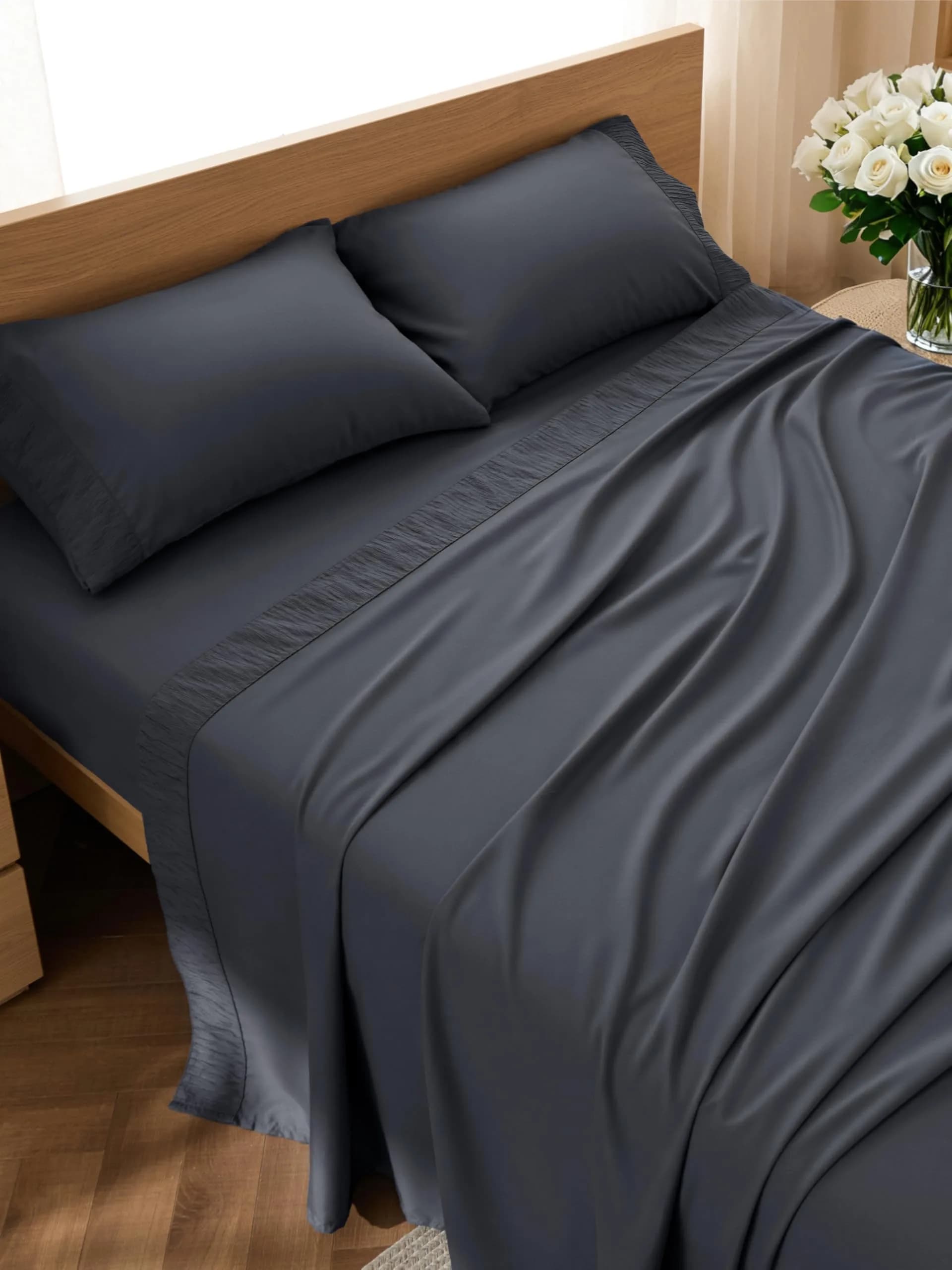 Bedsure Queen Sheet Set - 4 Pieces Soft, Breathable, Cooling Bed Sheets - main product image
