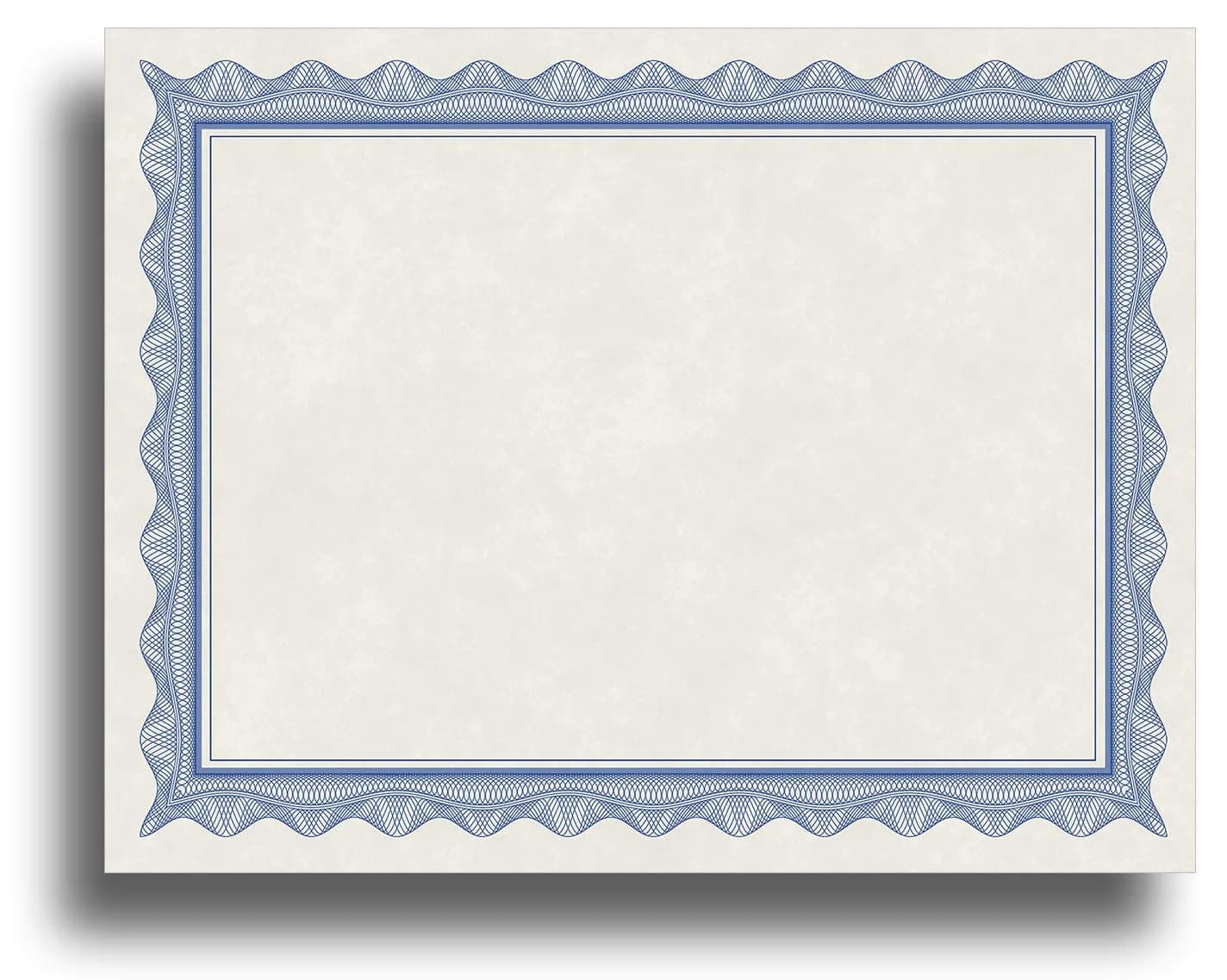Desktop Publishing Supplies Blue Border Certificate Paper 8 1/2" x 11" | Premium 80lb Stock, 100 Sheets